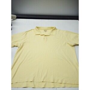 Boca Classics Mens Yellow Short Sleeve Polo Shirt Size XL 100% Cotton Original